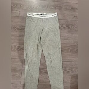Calvin Klein Light Gray Logo Waistband Leggings